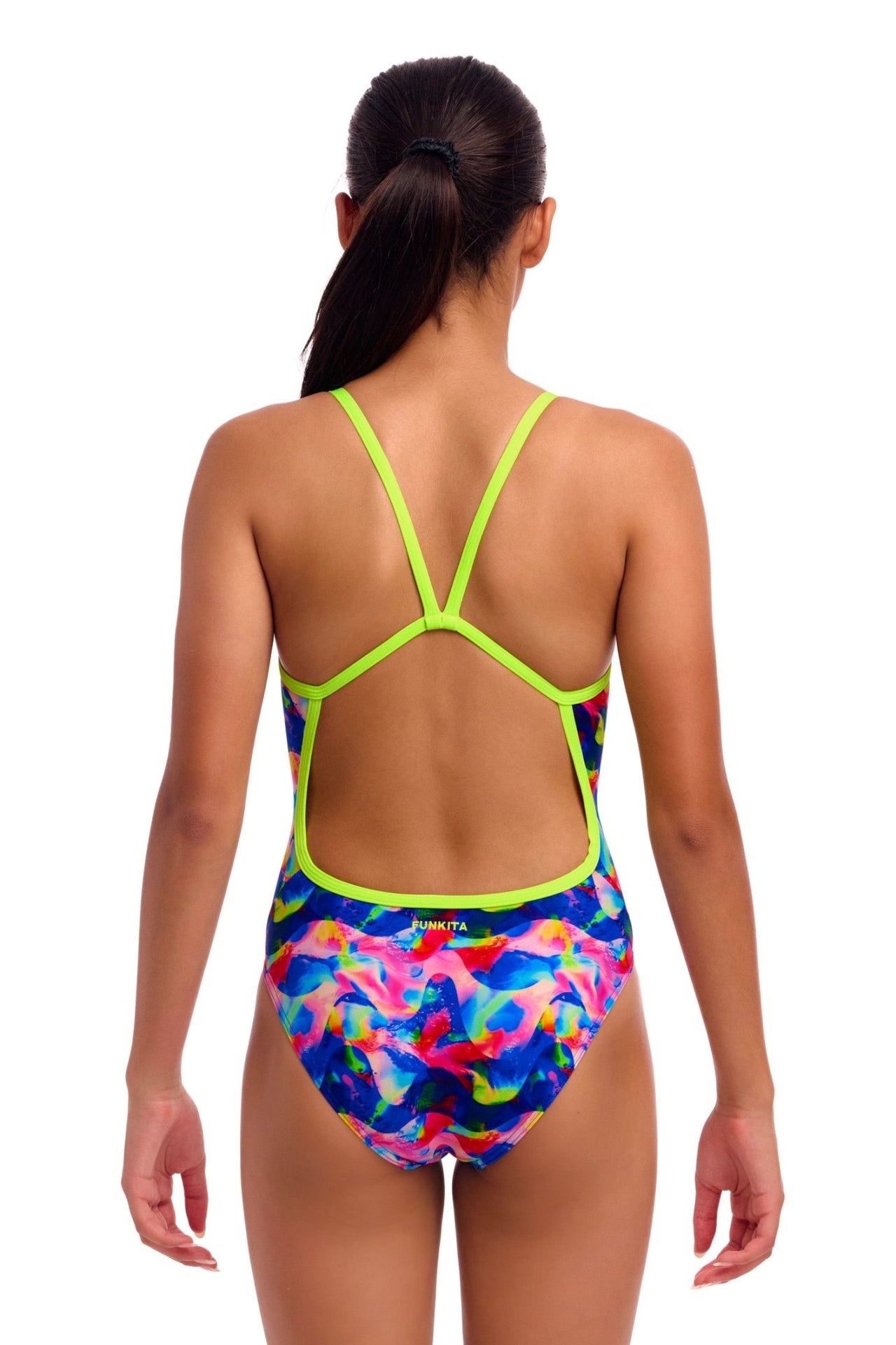 FUNKITA GIRLS WET WAVE SINGLE STRAP ONE PIECE - Multicolour