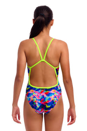 FUNKITA GIRLS WET WAVE SINGLE STRAP ONE PIECE - Multicolour