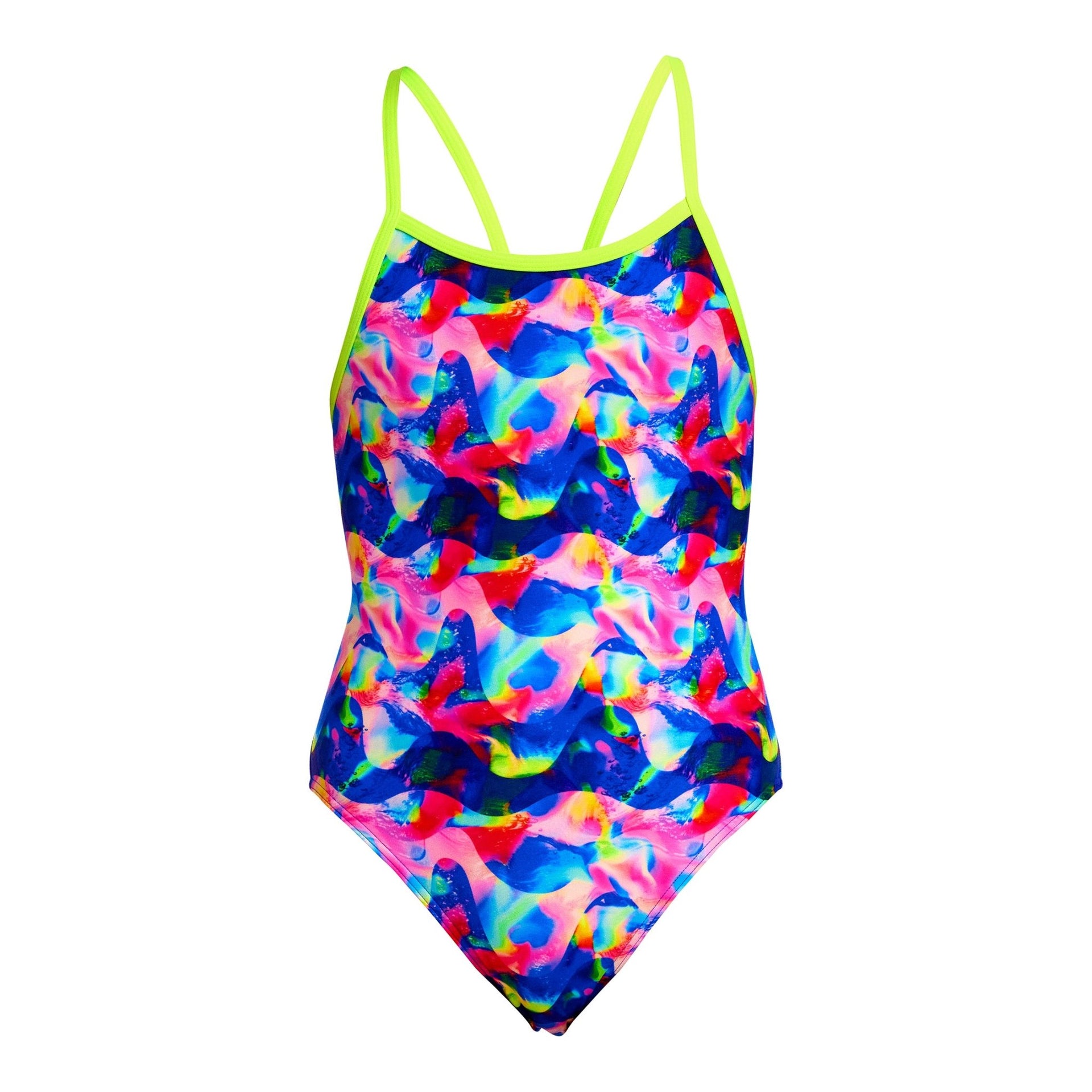 FUNKITA GIRLS WET WAVE SINGLE STRAP ONE PIECE - Multicolour