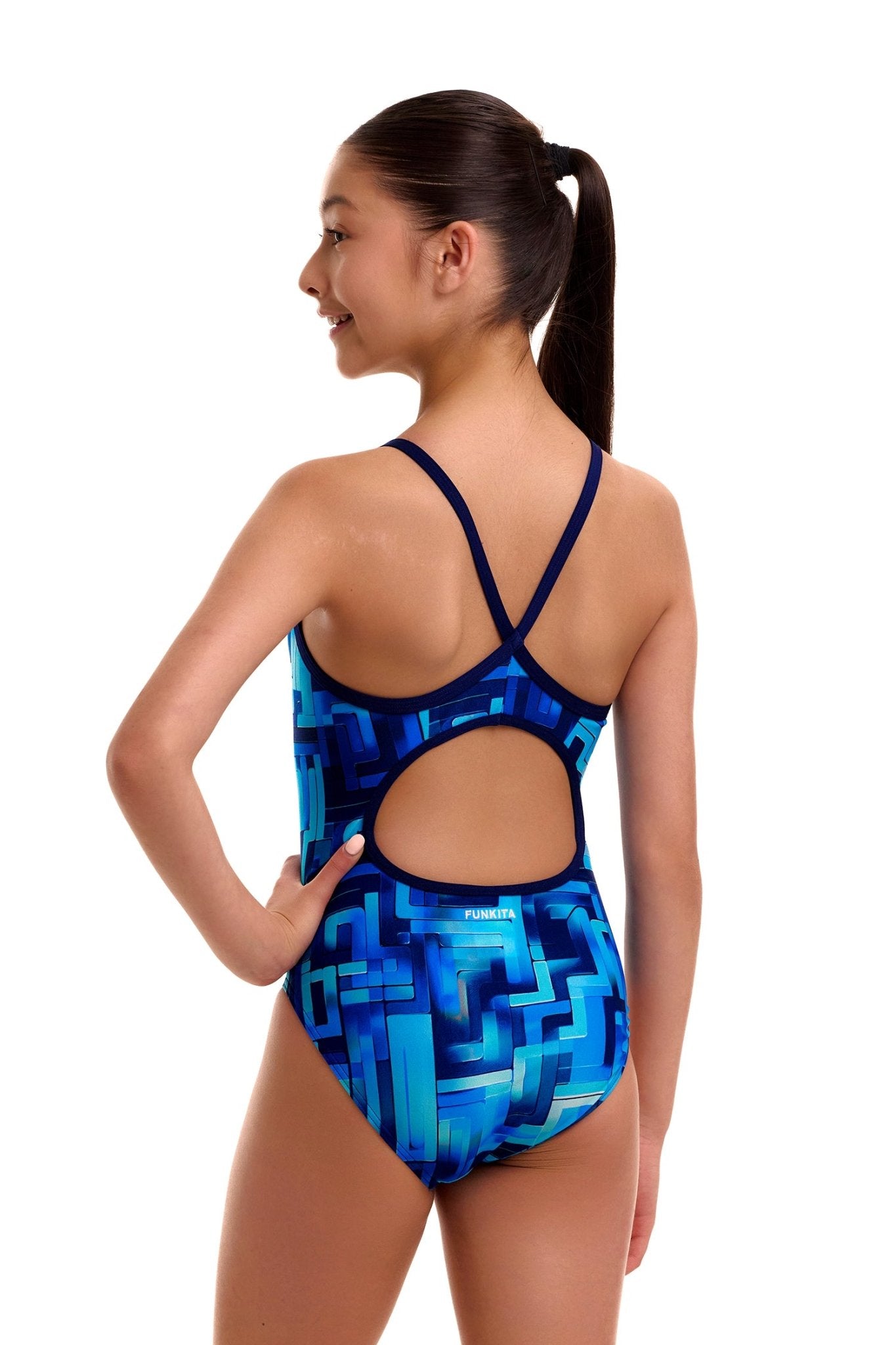 FUNKITA GIRLS YOU BLUED DIAMOND BACK ONE PIECE - Blue