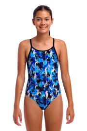 FUNKITA GIRLS YOU MESSER DIAMOND BACK ONE PIECE - Blue