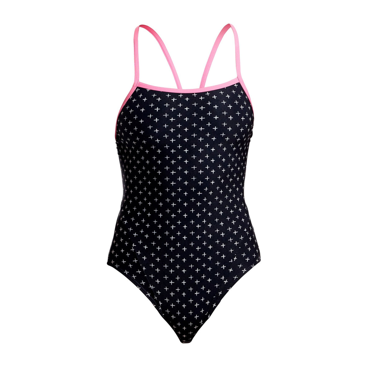 FUNKITA WOMENS BE POSITIVE SWIM SECURE ONE PIECE - Black