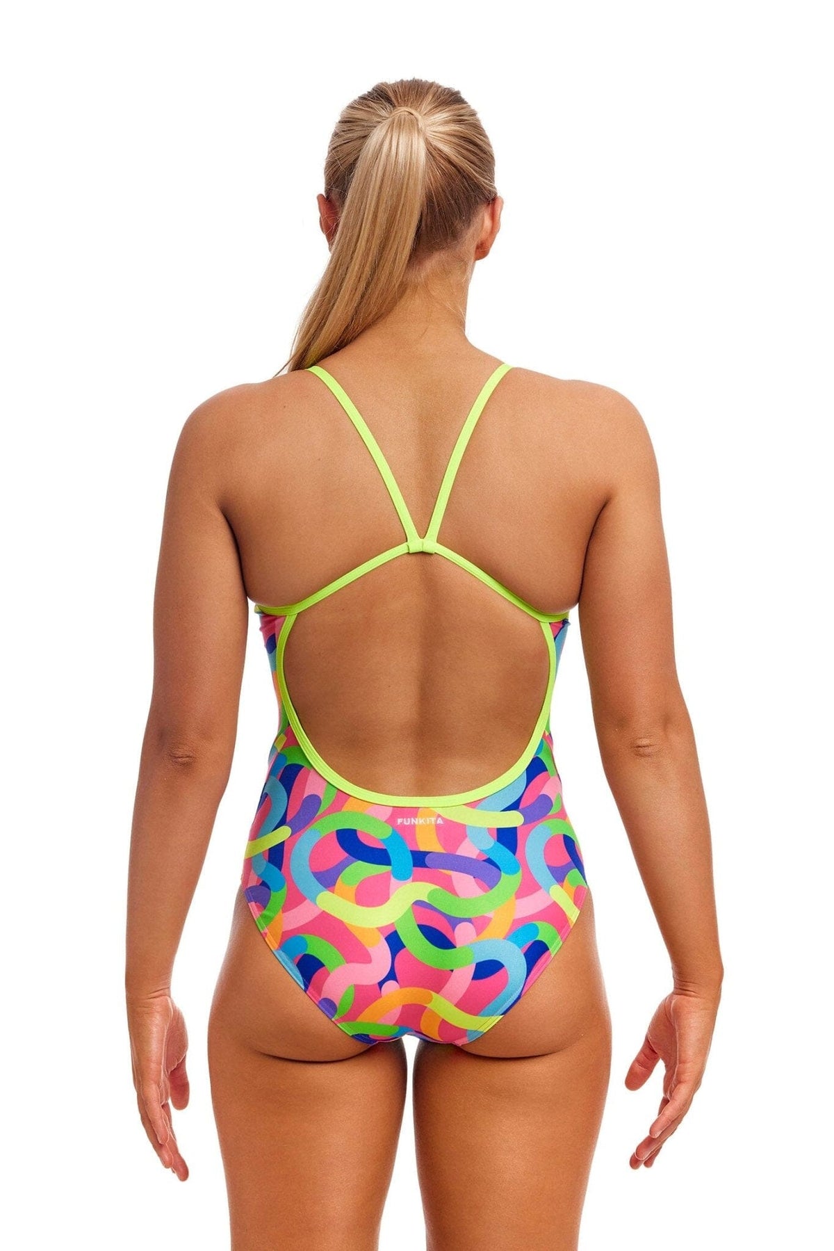 FUNKITA WOMENS CURLY WURLY SINGLE STRAP ONE PIECE