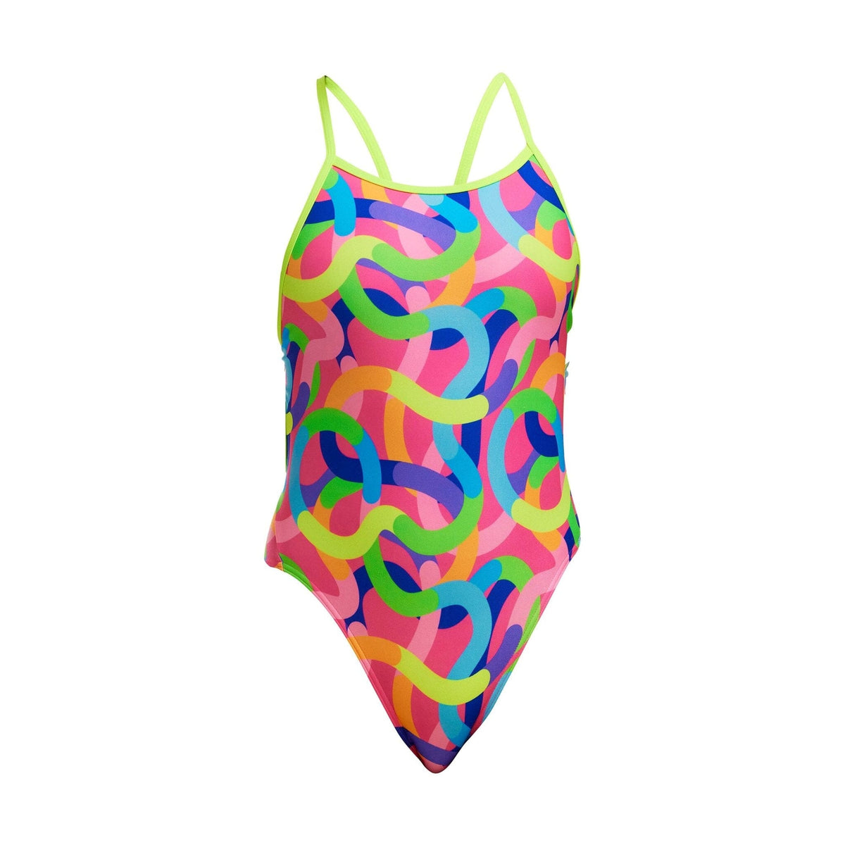 FUNKITA WOMENS CURLY WURLY SINGLE STRAP ONE PIECE