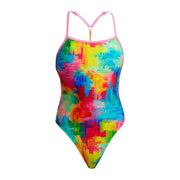 FUNKITA WOMENS FALLING COLOURS TWISTED ONE PIECE - Multicolour