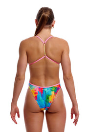 FUNKITA WOMENS FALLING COLOURS TWISTED ONE PIECE - Multicolour