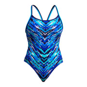 FUNKITA WOMENS FUR SEAL DIAMOND BACK ONE PIECE - Blue