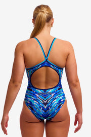 FUNKITA WOMENS FUR SEAL DIAMOND BACK ONE PIECE - Blue