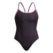 FUNKITA WOMENS PIN STRIPE DIAMOND SECURE ONE PIECE