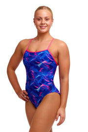 FUNKITA WOMENS RISING TIDE SWIM SECURE ONE PIECE - Purple