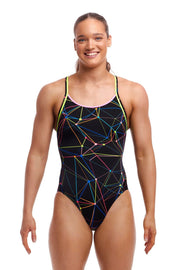 FUNKITA WOMENS STAR SIGN DIAMOND BACK ONE PIECE