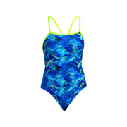 FUNKITA WOMENS STORM CHASER SINGLE STRAP ONE PIECE - Blue