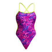 FUNKITA WOMENS SWEET SCALEY CUT AWAY ONE PIECE - Purple