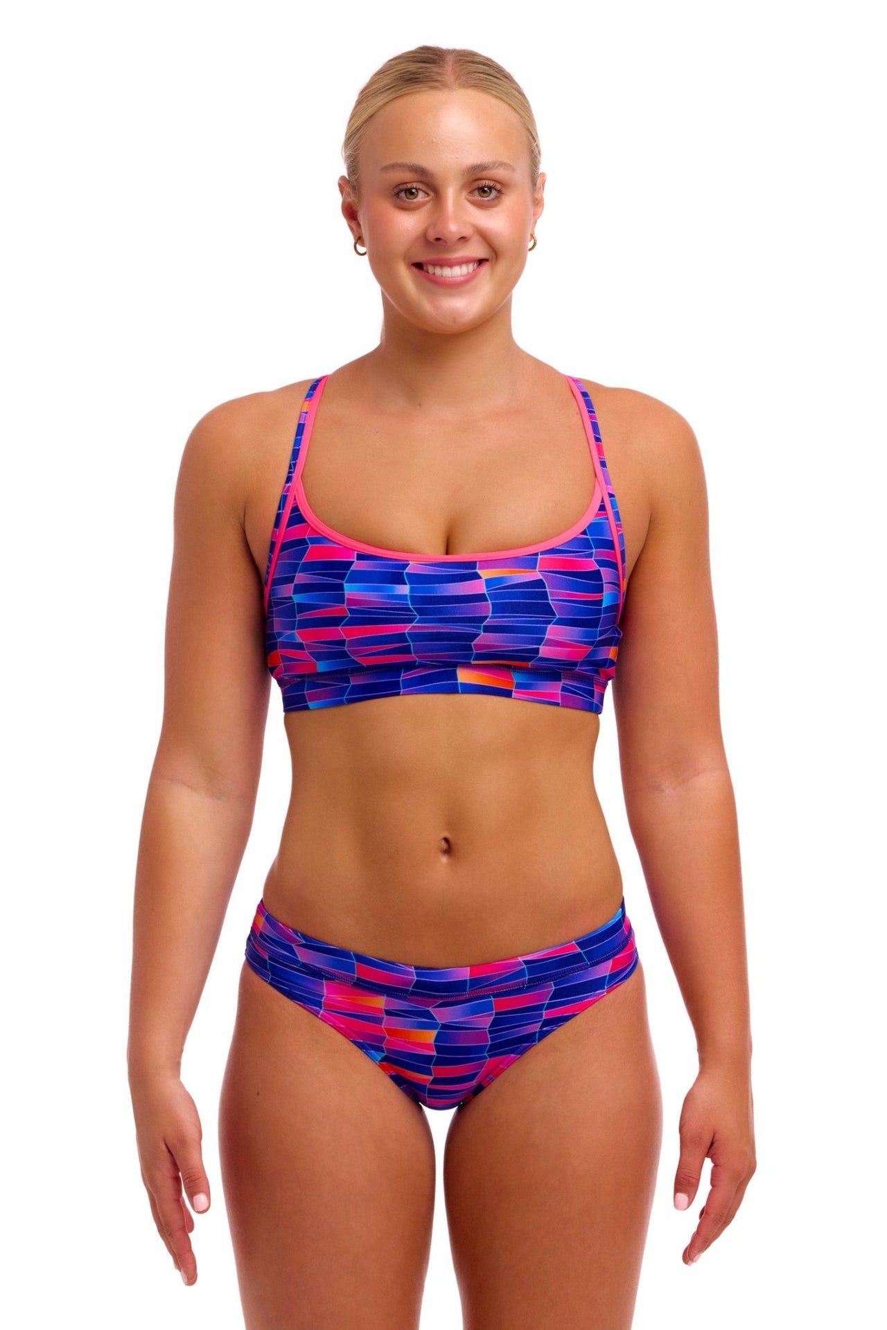 FUNKITA WOMENS WARPED WAVES SPORTS TOP - Multicolour