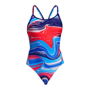 FUNKITA WOMENS WAVE CRAZE DIAMOND BACK ONE PIECE