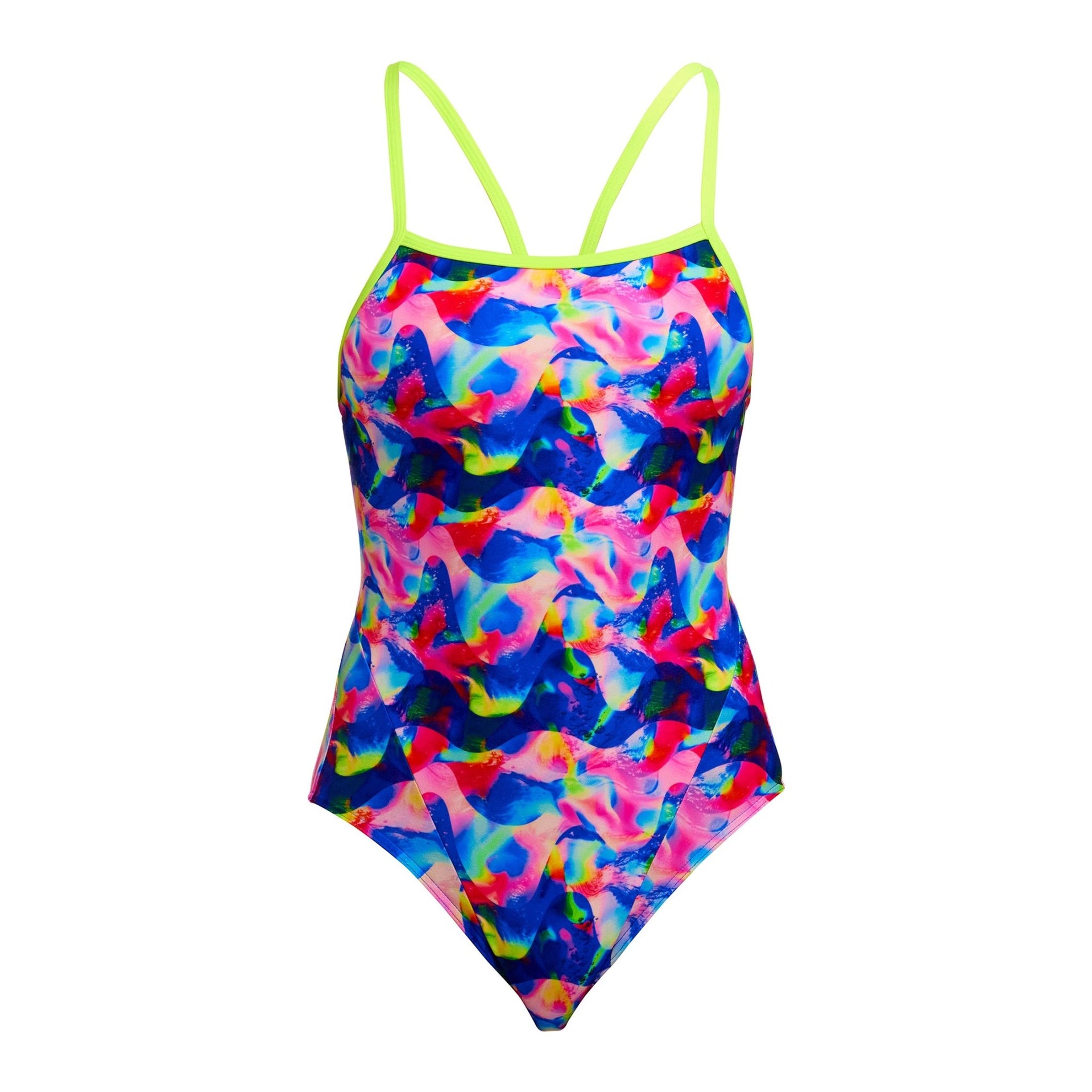 FUNKITA WOMENS WET WAVE SINGLE STRAP ONE PIECE - Multicolour