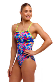 FUNKITA WOMENS WET WAVE SINGLE STRAP ONE PIECE - Multicolour