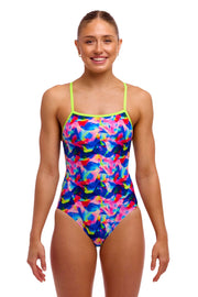 FUNKITA WOMENS WET WAVE SINGLE STRAP ONE PIECE - Multicolour