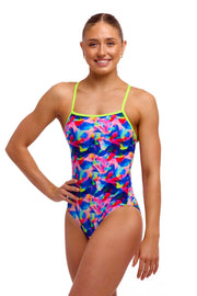FUNKITA WOMENS WET WAVE SINGLE STRAP ONE PIECE