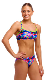 FUNKITA WOMENS WET WAVE SPORTS TOP - Multicolour