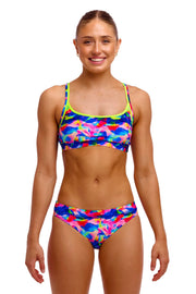 FUNKITA WOMENS WET WAVE SPORTS TOP - Multicolour