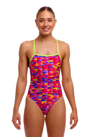 FUNKITA WOMENS WRIGGLE WALLS TIE ME TIGHT ONE PIECE - Multicolour