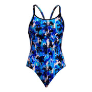 FUNKITA WOMENS YOU MESSER DIAMOND BACK ONE PIECE - Blue