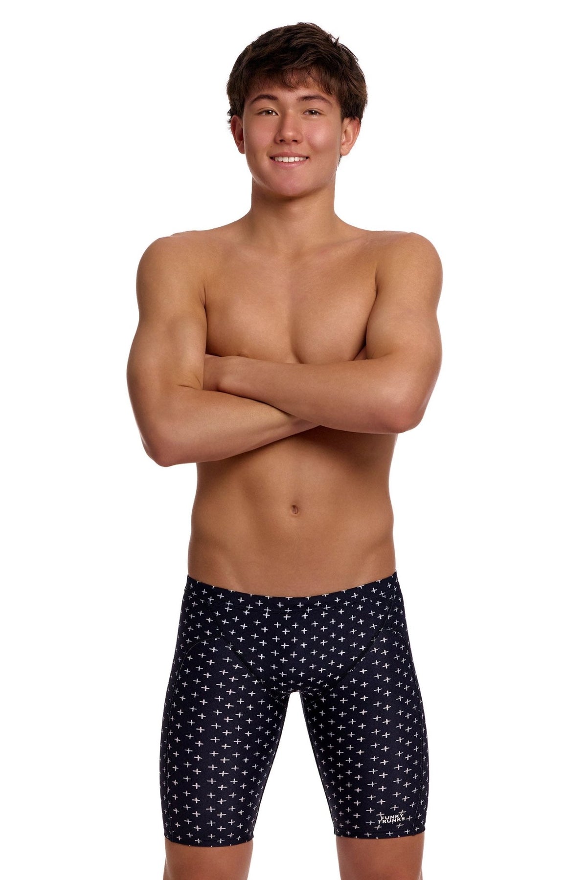 FUNKY TRUNKS BOYS BE POSITIVE TRAINING JAMMER - Black