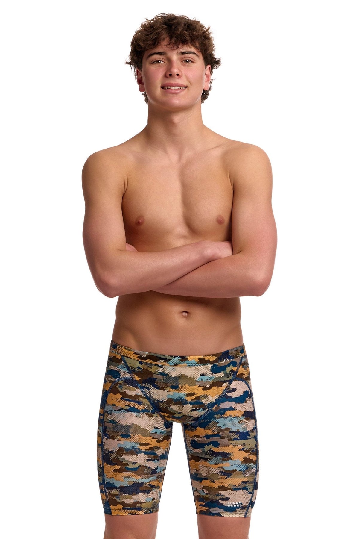 FUNKY TRUNKS BOYS BILKO BABY TRAINING JAMMER - Brown