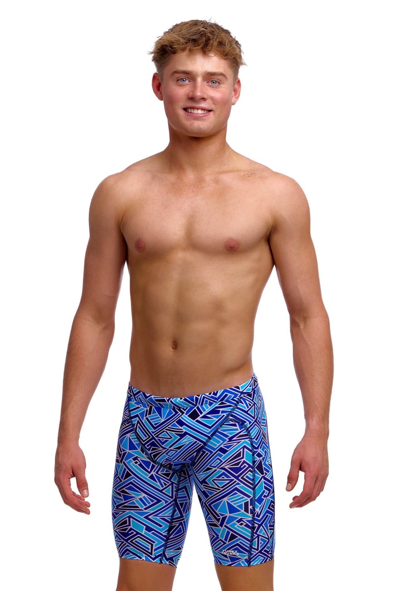 FUNKY TRUNKS BOYS BLUE BITS TRAINING JAMMER - Blue