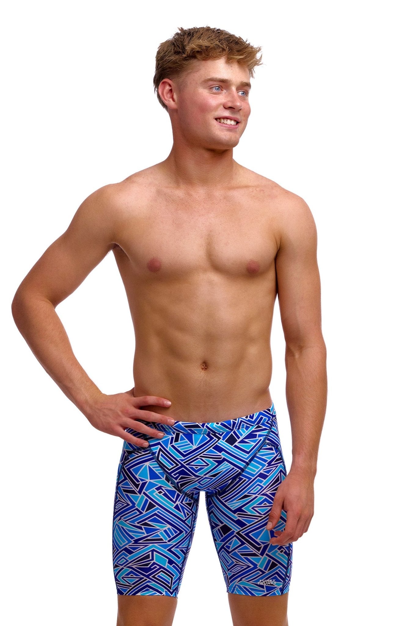 FUNKY TRUNKS BOYS BLUE BITS TRAINING JAMMER - Blue
