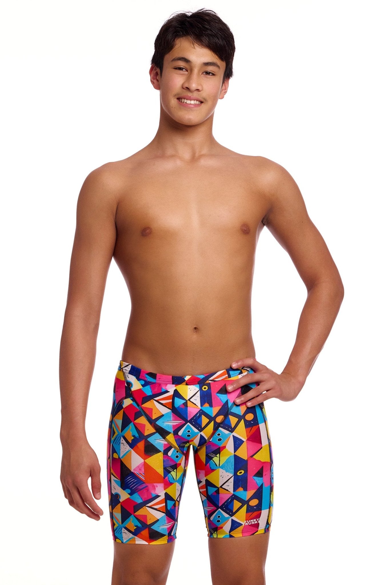 FUNKY TRUNKS BOYS BROKEN BLOX TRAINING JAMMER - Multicolour