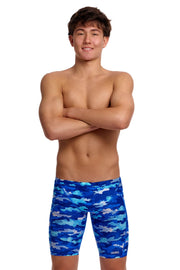 FUNKY TRUNKS BOYS CLEAN MARINE TRAINING JAMMER - Blue