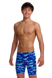 FUNKY TRUNKS BOYS CLEAN MARINE TRAINING JAMMER - Blue