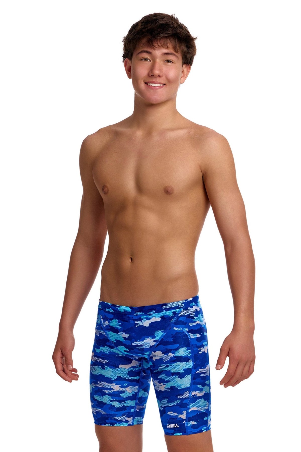 FUNKY TRUNKS BOYS CLEAN MARINE TRAINING JAMMER - Blue