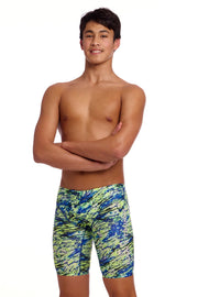 FUNKY TRUNKS BOYS SCALED BACK FAST TRAINING JAMMER - Green