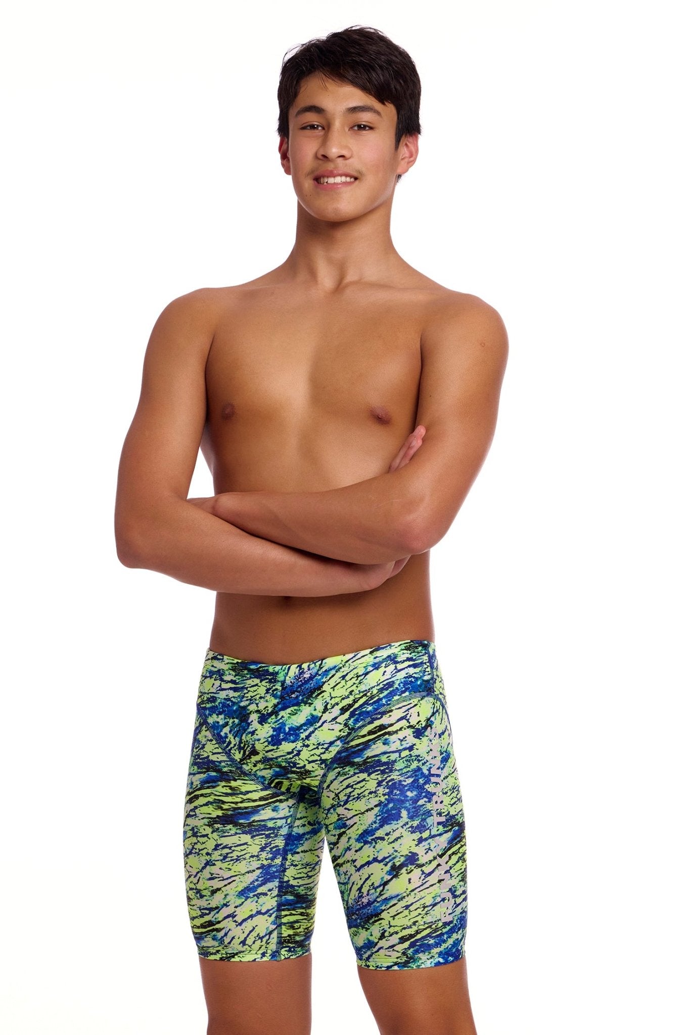 FUNKY TRUNKS BOYS SCALED BACK FAST TRAINING JAMMER - Green