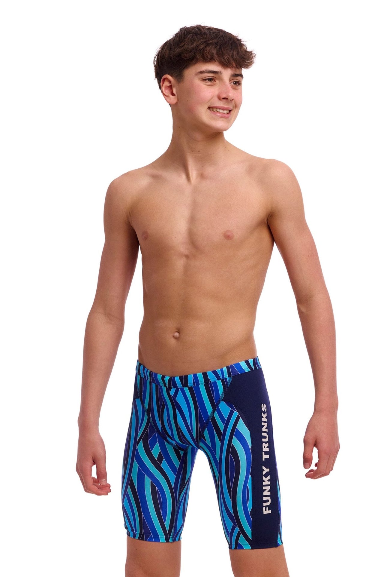 FUNKY TRUNKS BOYS SNORK CITY TRAINING JAMMER - Blue