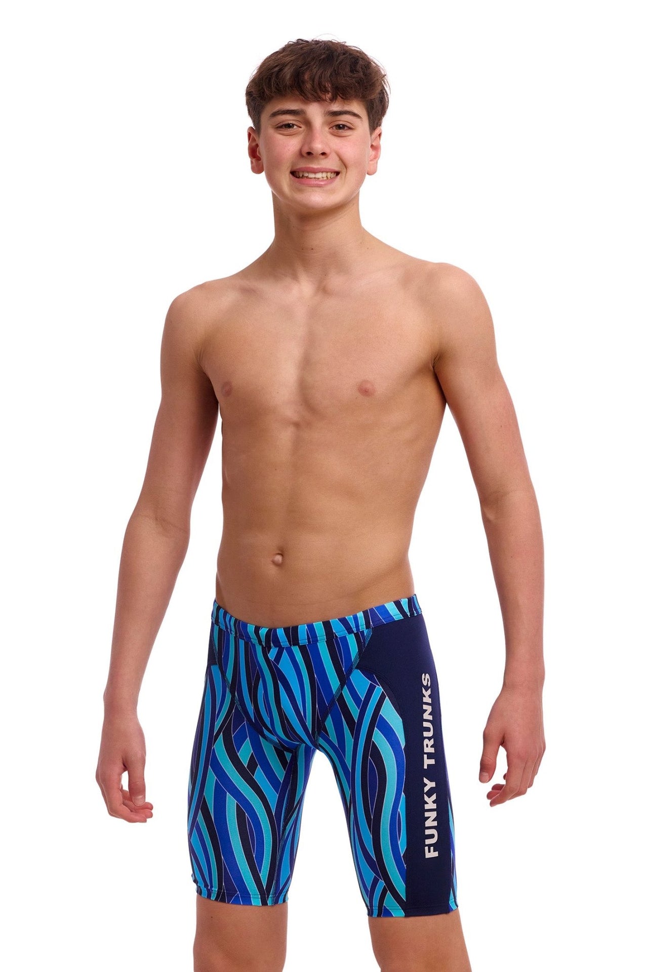 FUNKY TRUNKS BOYS SNORK CITY TRAINING JAMMER - Blue