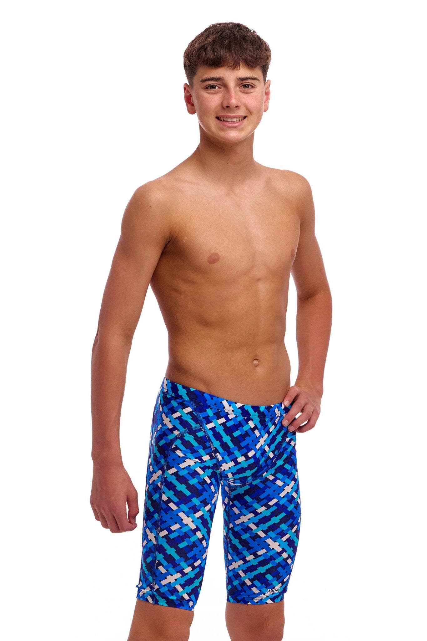 FUNKY TRUNKS BOYS UNDER OVER TRAINING JAMMER - Blue