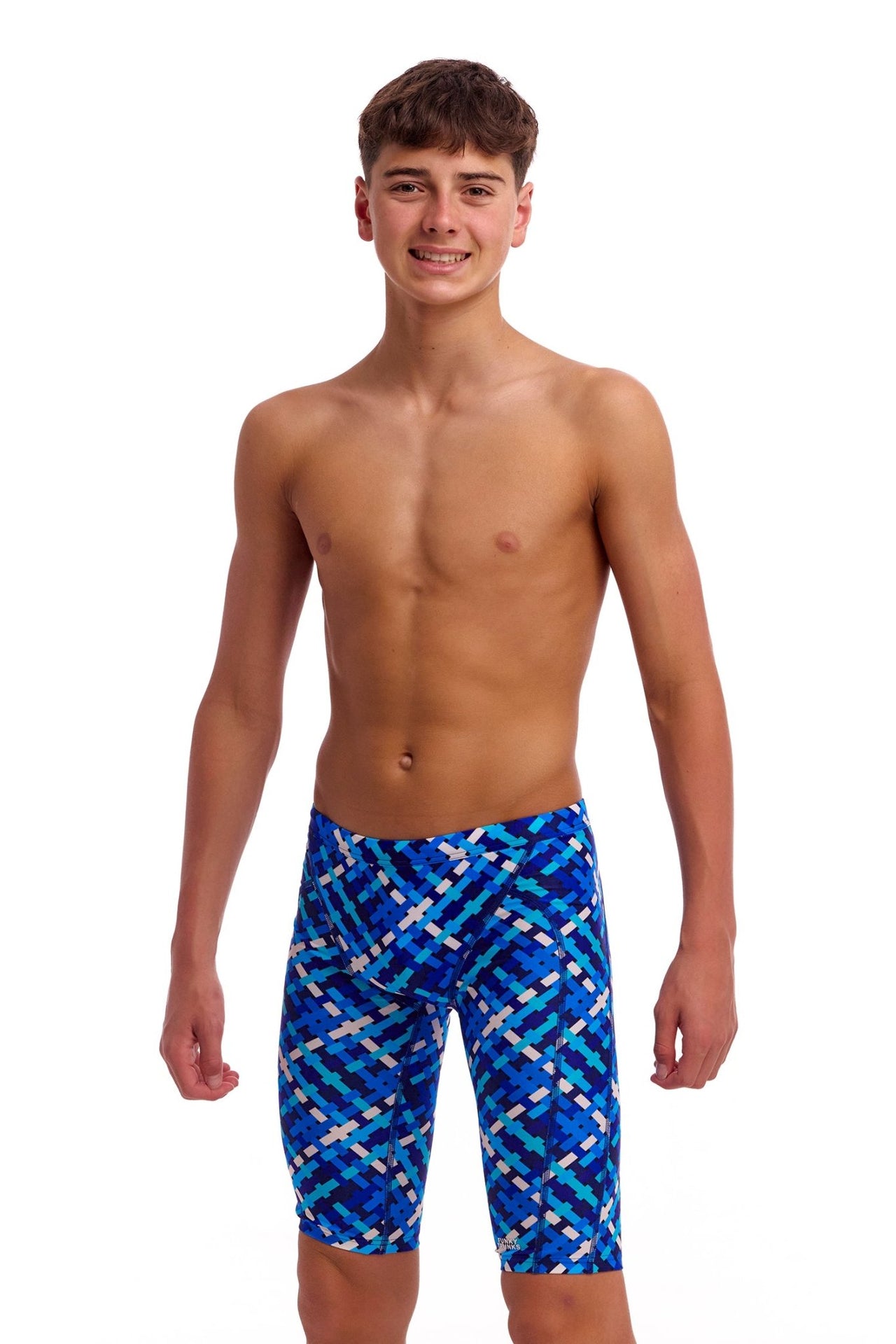 FUNKY TRUNKS BOYS UNDER OVER TRAINING JAMMER - Blue