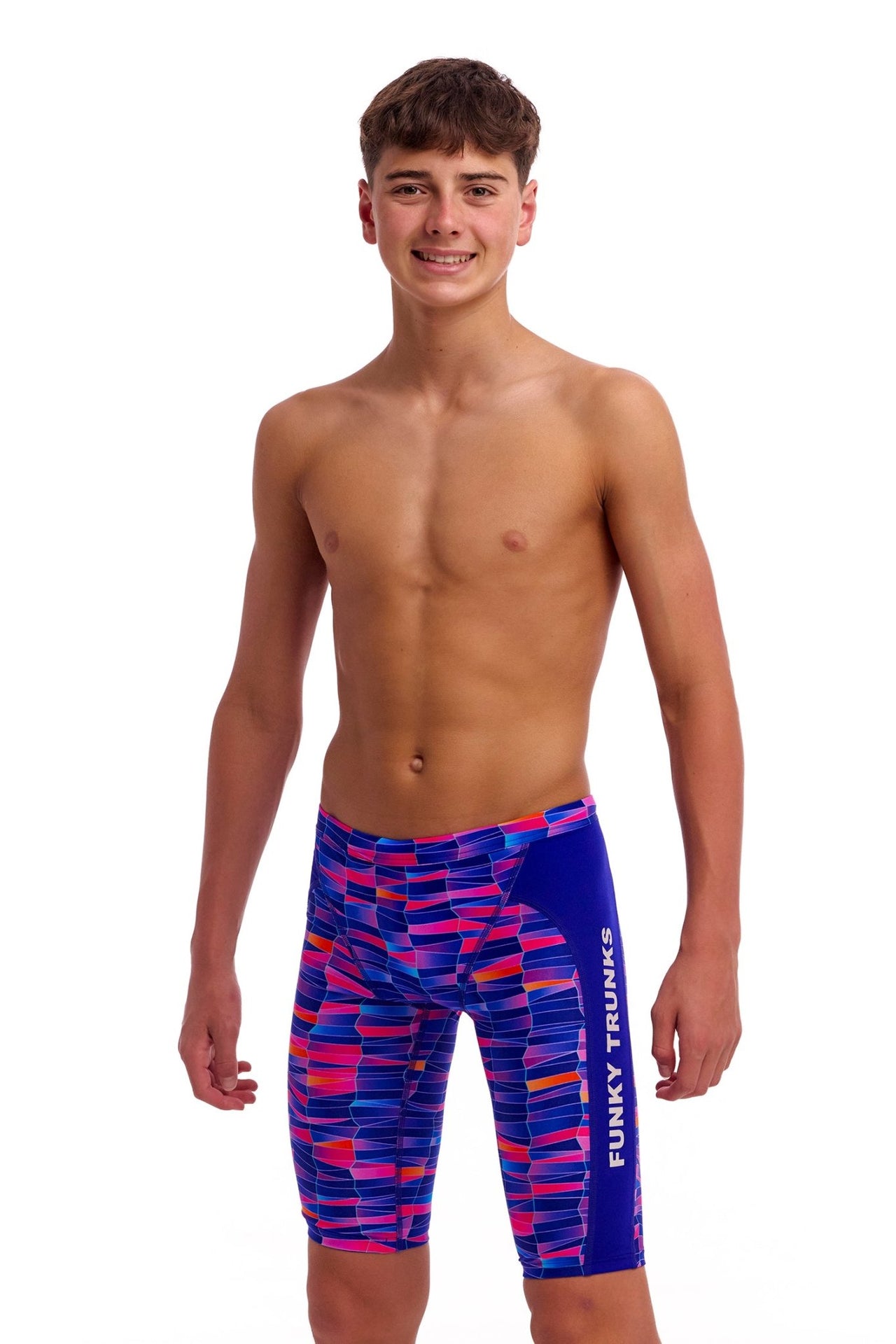 FUNKY TRUNKS BOYS WARPED WAVES TRAINING JAMMER - Multicolour