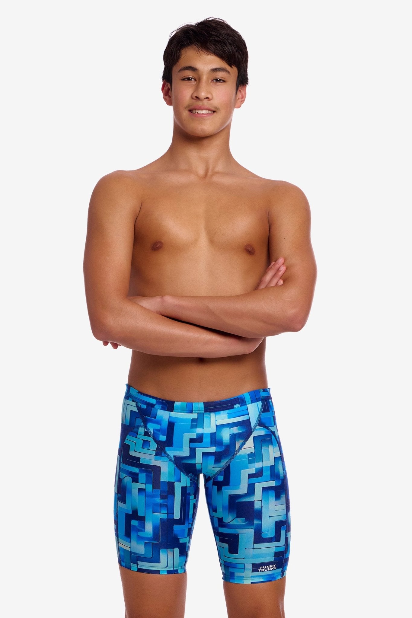 FUNKY TRUNKS BOYS YOU BLUED TRAINING JAMMER - Blue