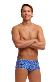 FUNKY TRUNKS MENS BLUE BITS CLASSIC TRUNKS - Blue