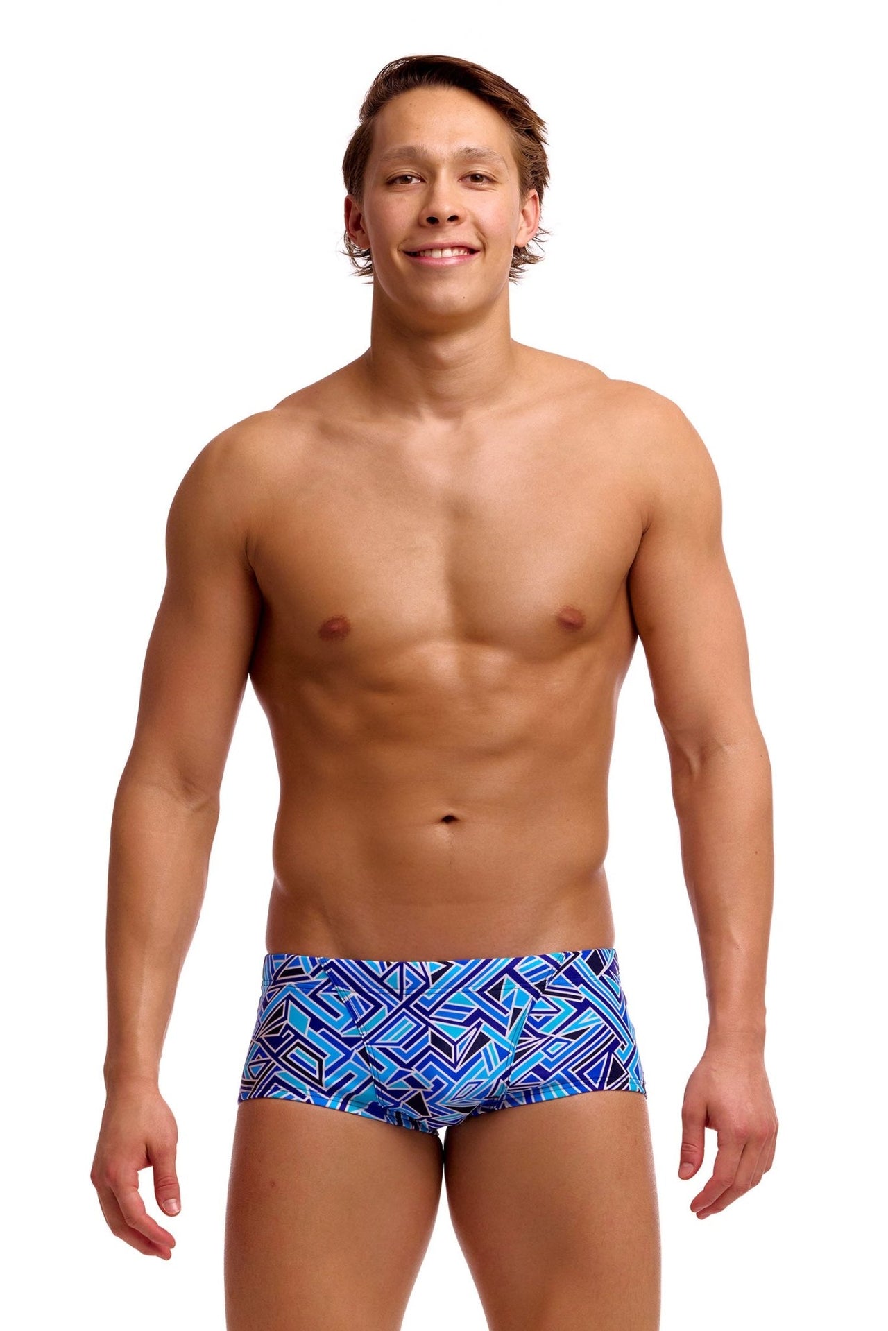 FUNKY TRUNKS MENS BLUE BITS CLASSIC TRUNKS - Blue