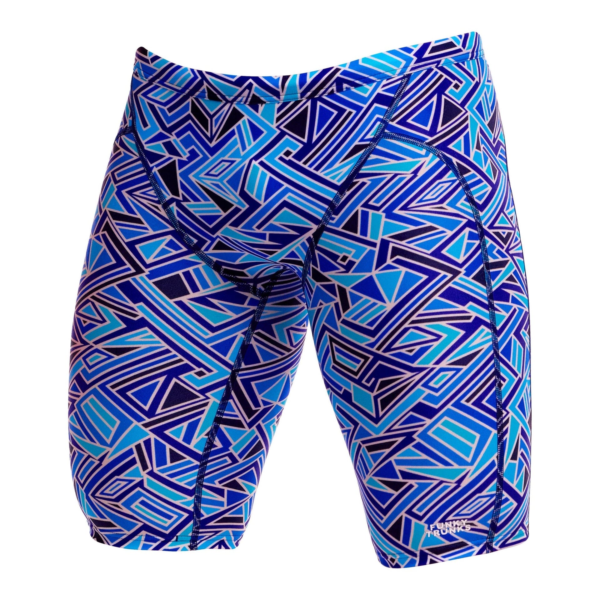 FUNKY TRUNKS MENS BLUE BITS TRAINING JAMMER - Blue