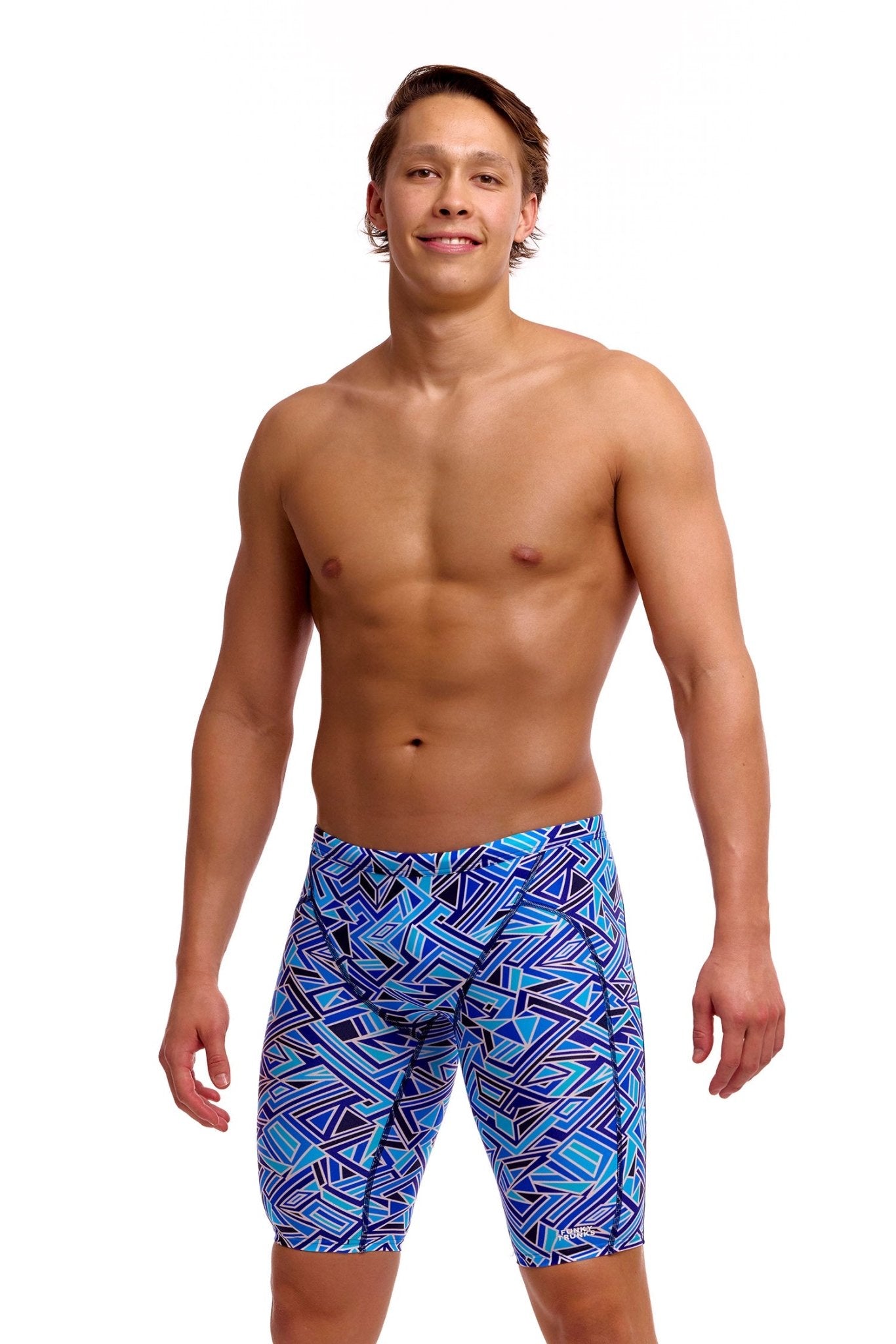 FUNKY TRUNKS MENS BLUE BITS TRAINING JAMMER - Blue