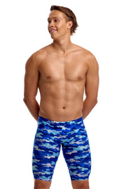 FUNKY TRUNKS MENS CLEAN MARINE TRAINING JAMMER - Blue