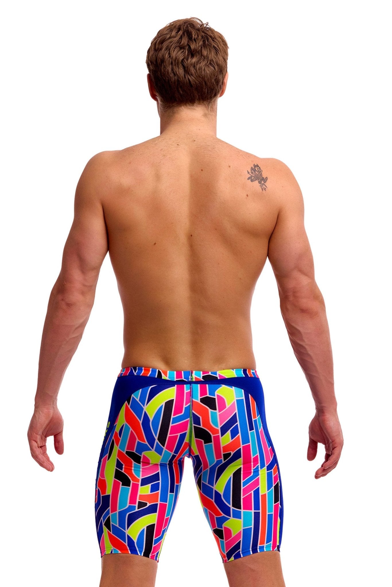 FUNKY TRUNKS MENS FAULT LINES TRAINING JAMMER - Multicolour