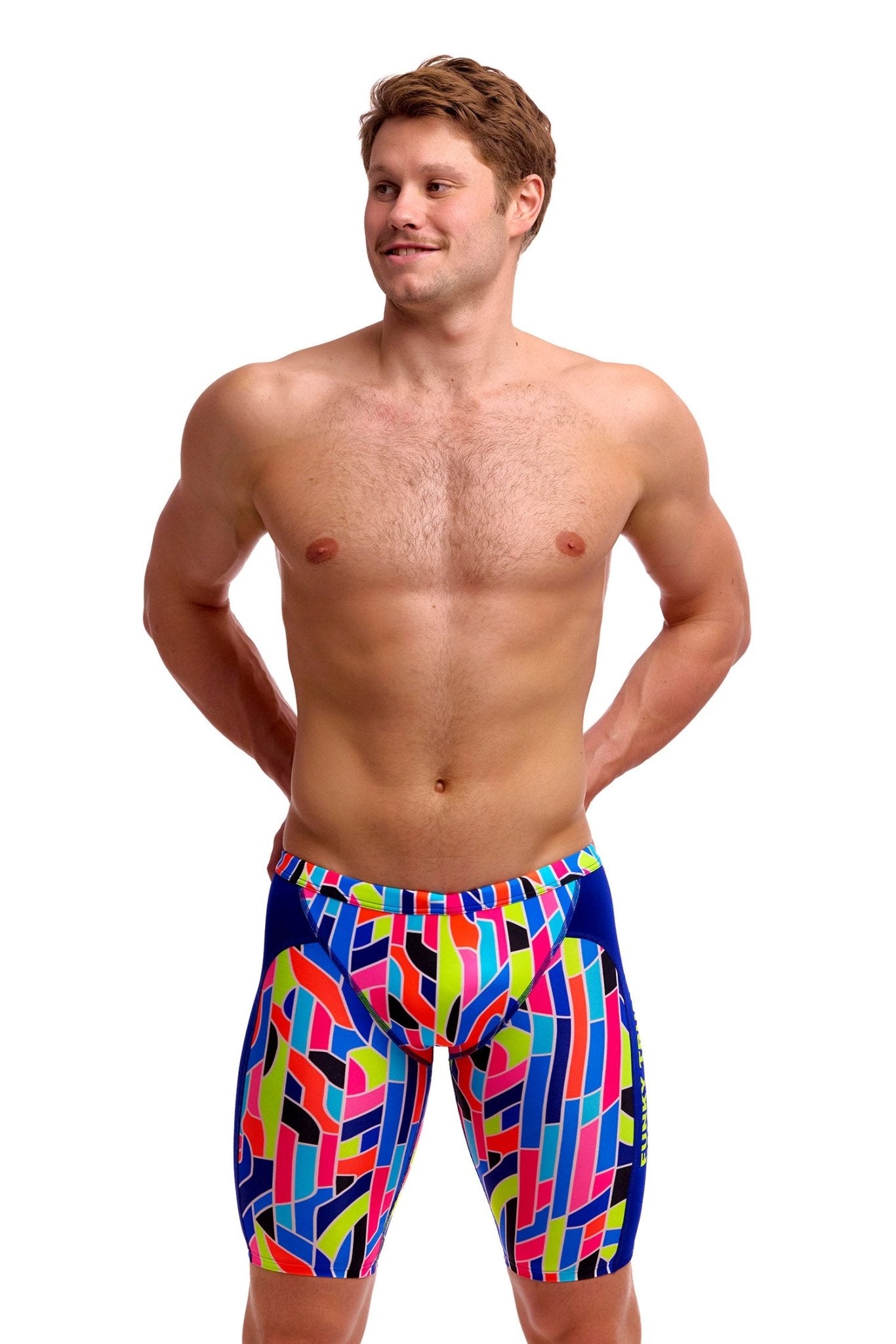 FUNKY TRUNKS MENS FAULT LINES TRAINING JAMMER - Multicolour